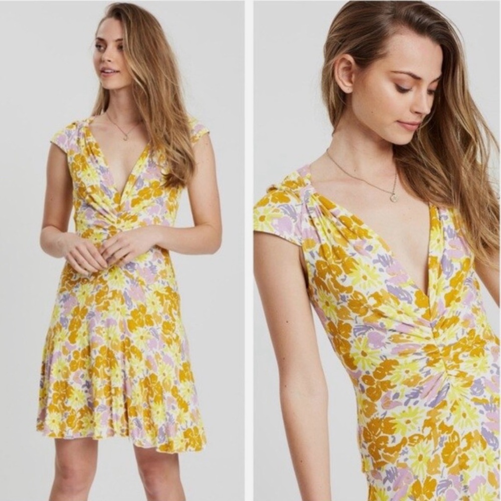 Free People Key to your Heart Floral Mini Dress